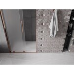 MEXEN/S - Velar L posuvné sprchové dveře 90, dekor, růžové zlato 871-090-003-31-60