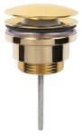 SAPHO - Umyvadlová výpust 5/4“, click-clack, velká zátka, 5-65, zlato CV1110G
