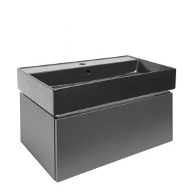 Koupelnová skříňka s umyvadlem SAT Feel 80x30x46 cm antracit mat SATFEEL80ANTU3 SATFEEL80ANTU3
