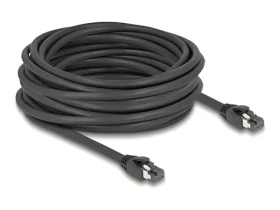 Delock RJ45 Cat.8.1 S/FTP černý 10 m / Síťový kabel / 40 Gbps / LSZH (80237)