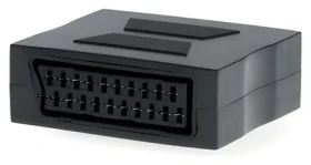 Nedis SCART adaptér černá / Redukce / SCART zásuvka - SCART zásuvka / poniklovaný / přímý (CVGB31950BK)