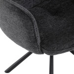 Jídelní židle, černá, hladká látka, DCH-D1330 BK2