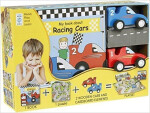 My Little Book about Racing Cars (Book, Wooden Toy 16-piece Puzzle)