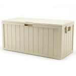 Zahradní úložný box 112x49x54cm, plast, béžová, AZB-G2075 CRM