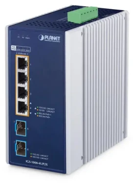 Planet IGS-1000-4UP2X / Switch průmyslový / Unmanaged / 4x 2,5G PoE++ RJ-45 / 2x SFP / IP30 (IGS-1000-4UP2X)
