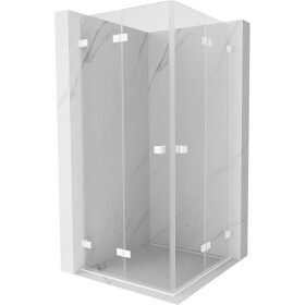 MEXEN/S - Lunar-F Duo sprchový kout skládací dveře 95 x 95, transparent, bílá 836-095L-095P-20-00