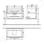 VILLEROY & BOCH - Avento Umyvadlová skříňka, 780x514x452 mm, 2 zásuvky, Oak Kansas A89100RH