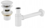 MEXEN/S - Umyvadlový sifon s výpustí click-clack s přepadem, bílý 7992050-20