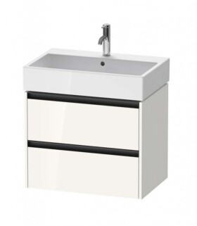DURAVIT - Ketho.2 Umyvadlová skříňka 55x68x46 cm, 2 zásuvky, lesklá bílá K25276022220000