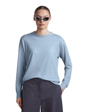 Dámské merino triko dlouhý rukáv ICEBREAKER Wmns Merino 150 Tech Lite LS Relaxed Tee, Zinc Blue velikost: L