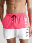 Bílo-růžové pánské plavky Calvin Klein Underwear Intense Power-Medium Draws - Pánské