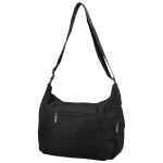 Trendy dámská textilní crossbody kabelka Coveri Iballa, černá