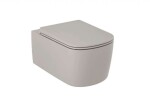 KLUDI - Resa S Závěsné WC, Rimless, Spiralflush, matná písečně šedá 27WCW01O2