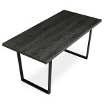 Jídelní stůl 160x80cm, lamino, šedý dub, HT-R5216 GREY