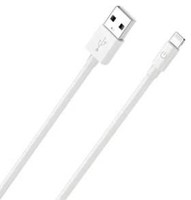 RealPower Lightning kabel bílá / Datový a nabíjecí kabel / USB-A na Lightning / 2 m / MFI certifikace (385240)