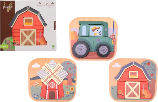 Dřevěné puzzle Farma Jouéco® - Johntoy