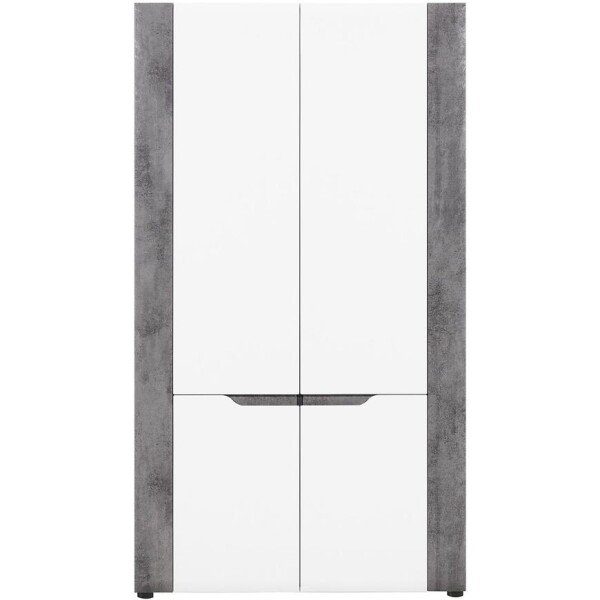 Skříň Brando 2d B07 bílá/beton