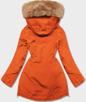 Oranžová dámská zimní bunda parka (CAN-588) odstíny oranžové M (38)