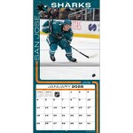 JF Turner Kalendář San Jose Sharks NHL 2026 Wall Calendar