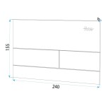 REA/S - Podomítkový WC systém K011A-Q + tlačítka T White Glass KPL-E0052