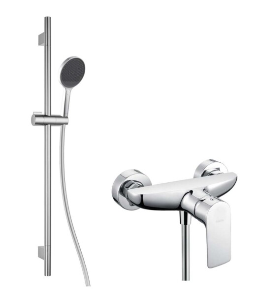Kielle - Vega Sprchový set s baterií, tyčí, hadicí a sprchovou hlavicí EcoSpare, chrom 20618SN40