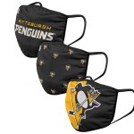 Roušky Pittsburgh Penguins NHL FOCO - set 3 kusy EU Velikost: dospělá velikost
