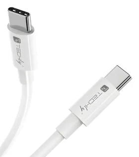 Techly ICOC-MU4-20G240W2 bílá / USB-C kabel / USB4 Gen 2x2 / 20 Gbit/s / PD 240W / 2 m (ICOC-MU4-20G240W2)