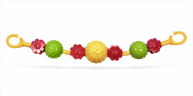 Řetěz/zábrana koule/kytičky plast 41cm 0m+