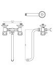 INVENA - Vanová baterie MODENA, 30cm, otočný výtok typu S BW-14-F0S-L