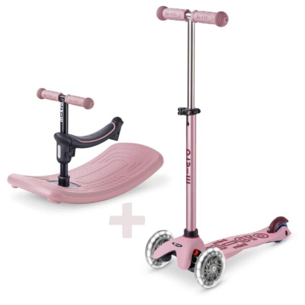 Koloběžka Mini Micro Deluxe Rock & Go LED rose