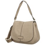 Trendy dámská koženková kabelka na rameno Coveri Grayson new, béžová