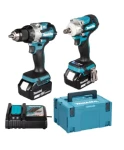 Makita DLX2533TJ / Sada aku nářadí: DDF489 + DTW300 + MAKPAC + nabíječka + 2x Aku 5.0Ah (DLX2533TJ)