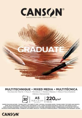 Canson Graduate Mix-Med skicák lep. A5 30l 220g NATUR