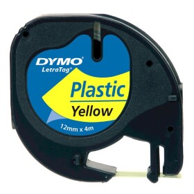 Obchod Šetřílek Dymo LetraTag 59423, S0721570, 12mm, černý tisk/žlutý podklad - originální páska