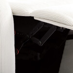 TV a relaxační křeslo, manuální polohování push back, potah manšestrová béžová látka