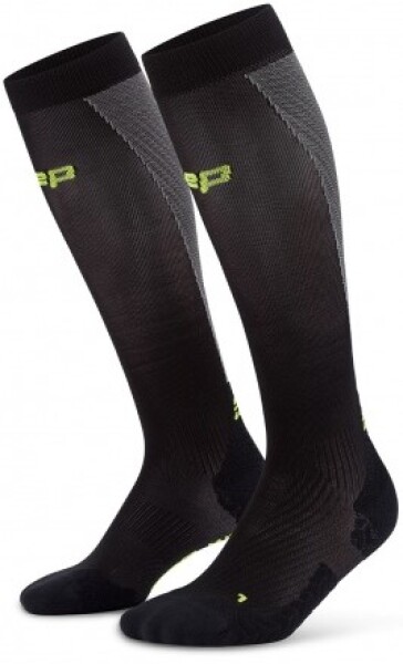 CEP pánské běžecké kompresní podkolenky ULTRALIGHT 4.0 - black / grey Velikost: V (45-50 cm obvod lýtka)