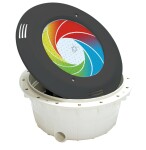 Vagnerpool Podvodní světlomet VA LED RGB barevné, PF, 12 V; 33 W, tmavě šedá barva, pro betonové bazény
