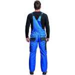 Montérkové kalhoty CARL BE-01-004 pánské s laclem royal-černé 54 royal-černé
