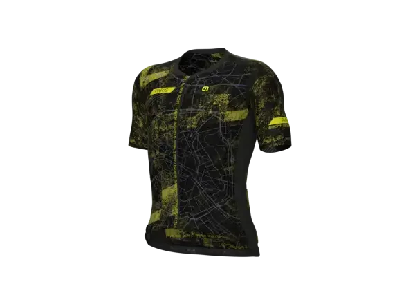 Alé PR-E Town pánský cyklistický dres krátký rukáv Giallo Fluo Paris vel.