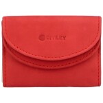 Stylová dámská menší kožená peněženka Flopo, červená