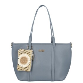 Trendy dámská koženková kabelka na rameno Felicia, světle modrá