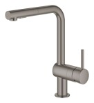 GROHE - Minta Dřezová baterie s výsuvnou sprškou, kartáčovaný Hard Graphite 30274AL0