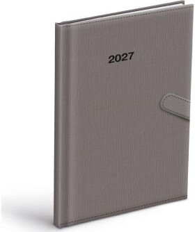 Diář 2027 T805 PU šedý s magnetem
