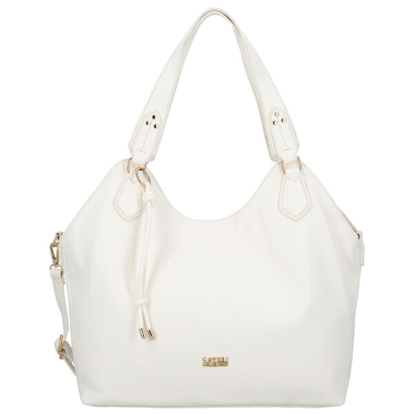 Elegantní dámská koženková kabelka na rameno Mandy, bílá