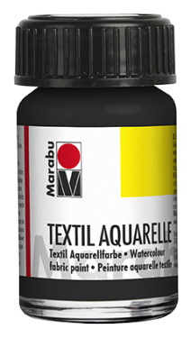 Barva na textil Marabu Textil Aquarelle 15 ml - černá 073