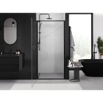 MEXEN - Exo sprchové dveře křídlové 85, transparent, černá 817-085-000-70-00