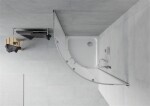 MEXEN/S - Rio čtvrtkruhový sprchový kout 80 x 80, mráz, chrom + vanička se sifonem Flat, bílá 863-080-080-01-30-4110