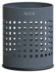 ALDA Officer šedá / Odpadkový koš / 7 l / děrovaný / lakovaná ocel