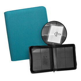 Album na Toploadery TCG Guru 4-Pocket Zip Binder - Xenon Turquoise