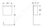GEBERIT - Selnova Splachovací nádržka na WC mísu, spodní přívod vody, bílá 500.266.01.1